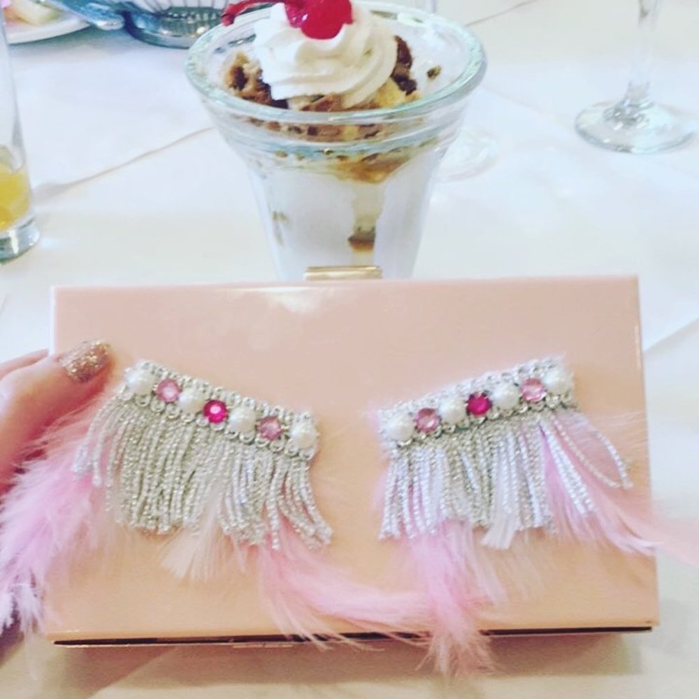 Handmade Dainty Pink Box Clutch Gift